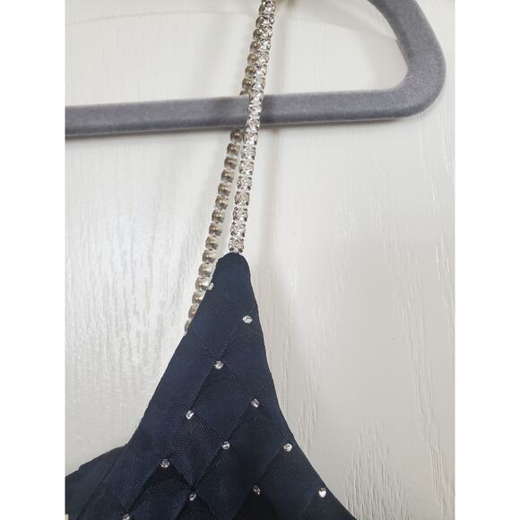 Niki by Niki Livas Vintage Navy Ombre Tulle Sparkly Formal Dress Gown, Size 12 - Picture 4 of 15